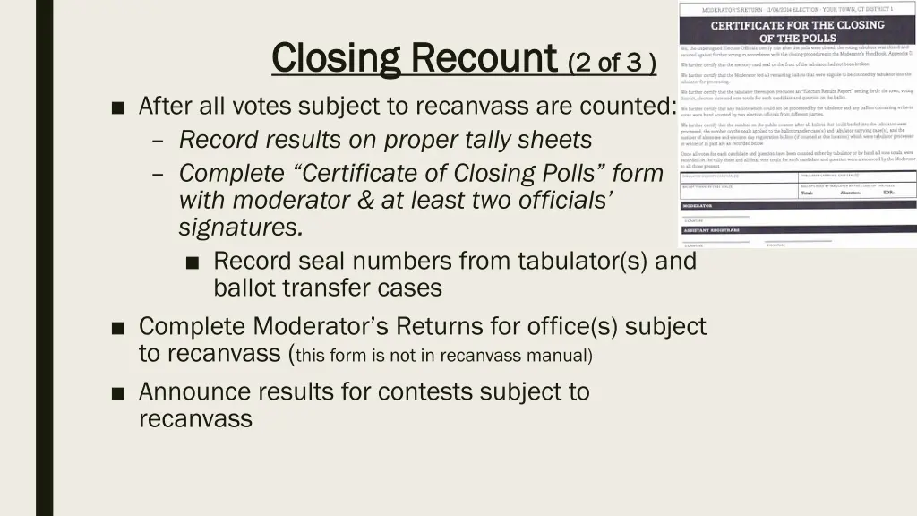 closing recount closing recount 2 of 3 after