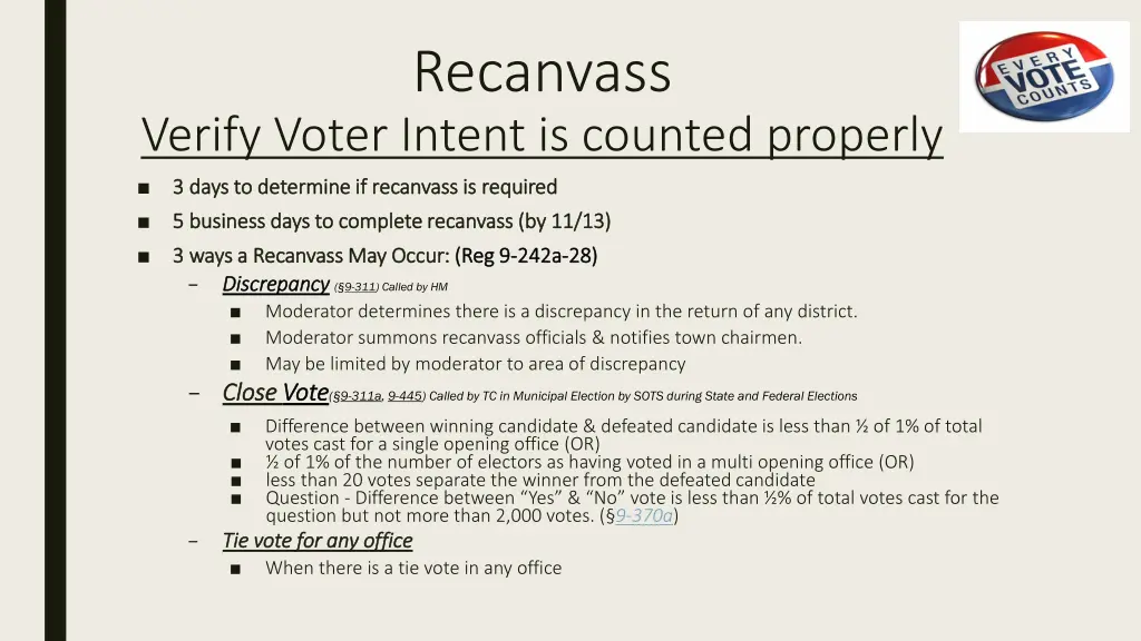 recanvass