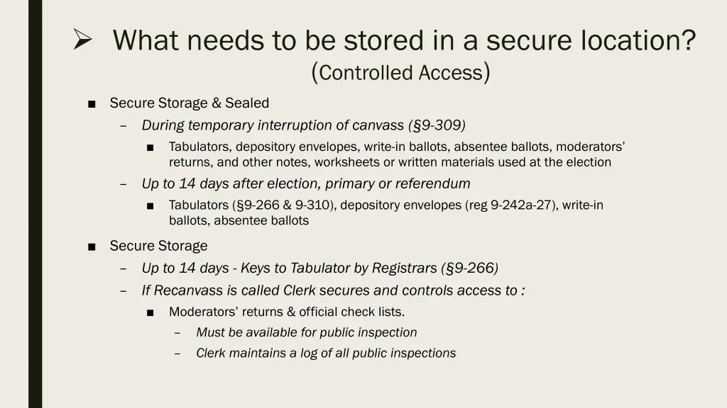 what needs to be stored in a secure location