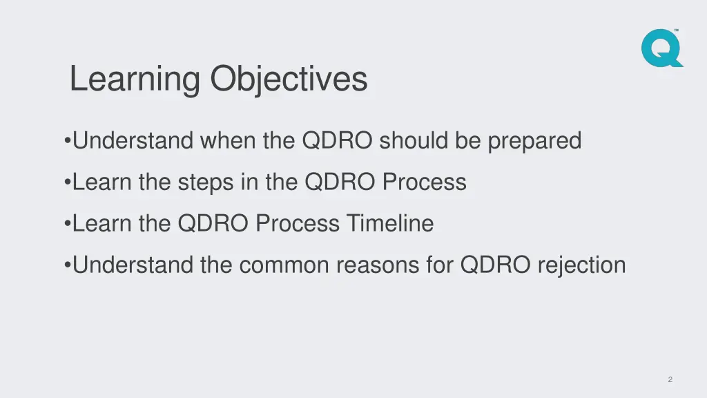 learning objectives