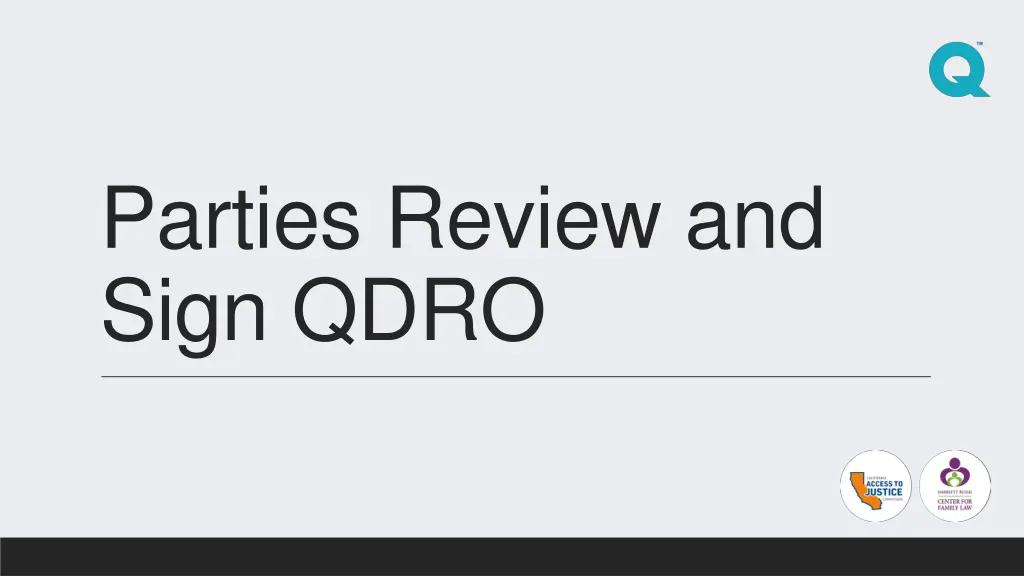 parties review and sign qdro