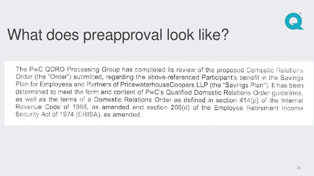 what does preapproval look like