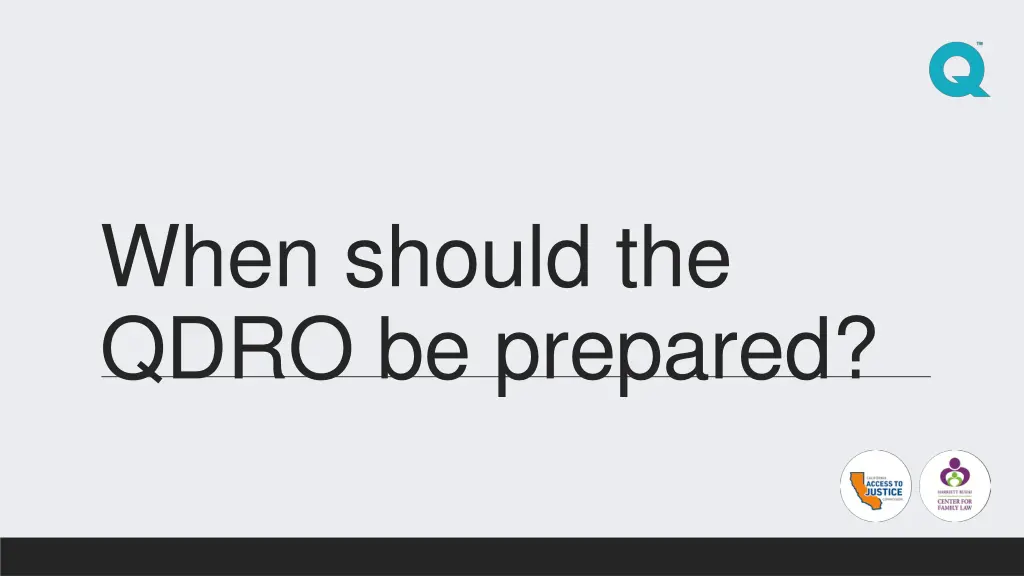 when should the qdro be prepared
