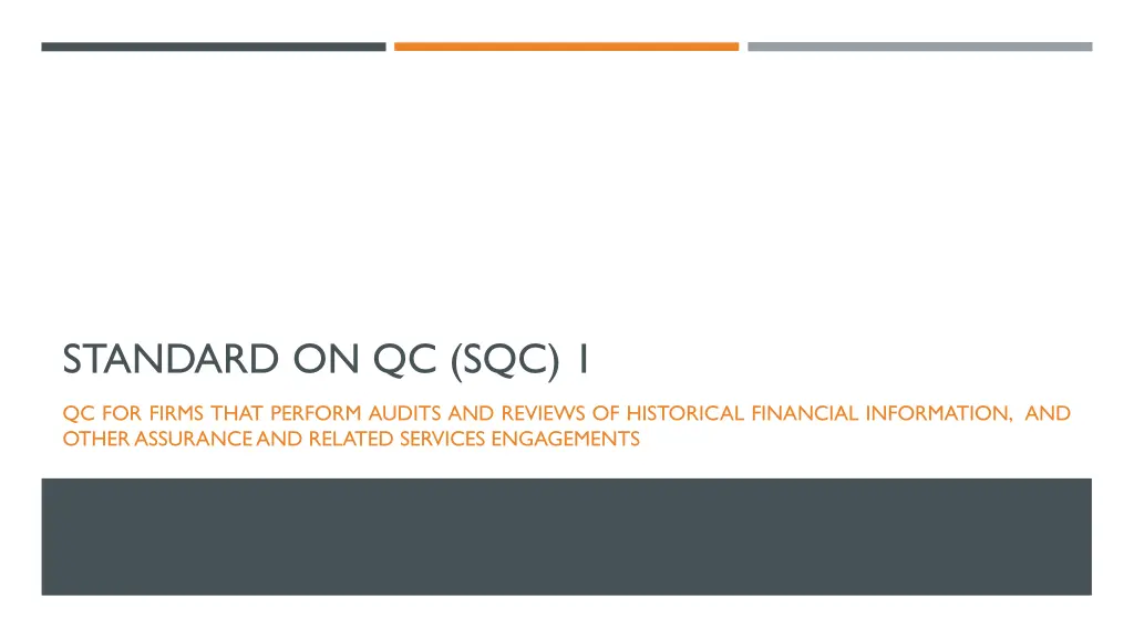 standard on qc sqc 1