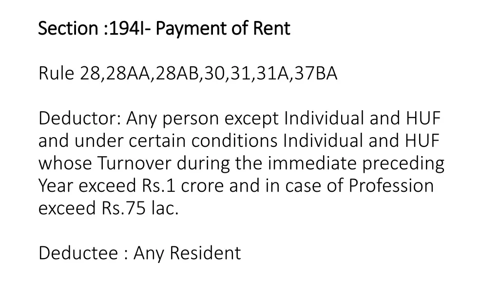 section 194i section 194i payment of rent payment