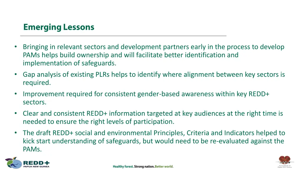 bringing in relevant sectors and development