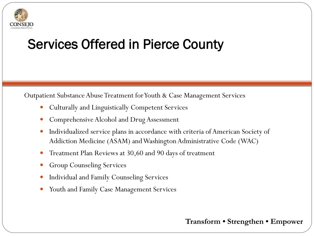 services offered in pierce county services