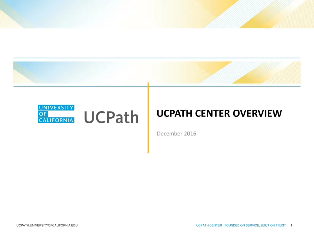 ucpath center overview
