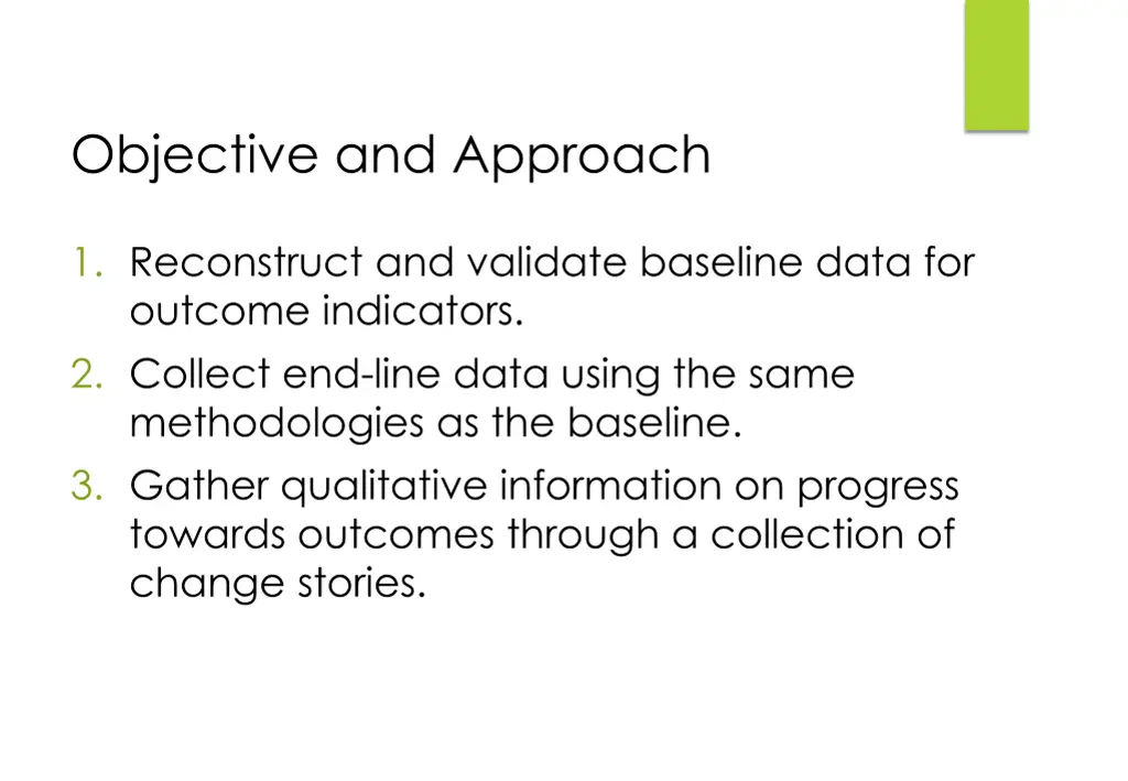 objective and approach