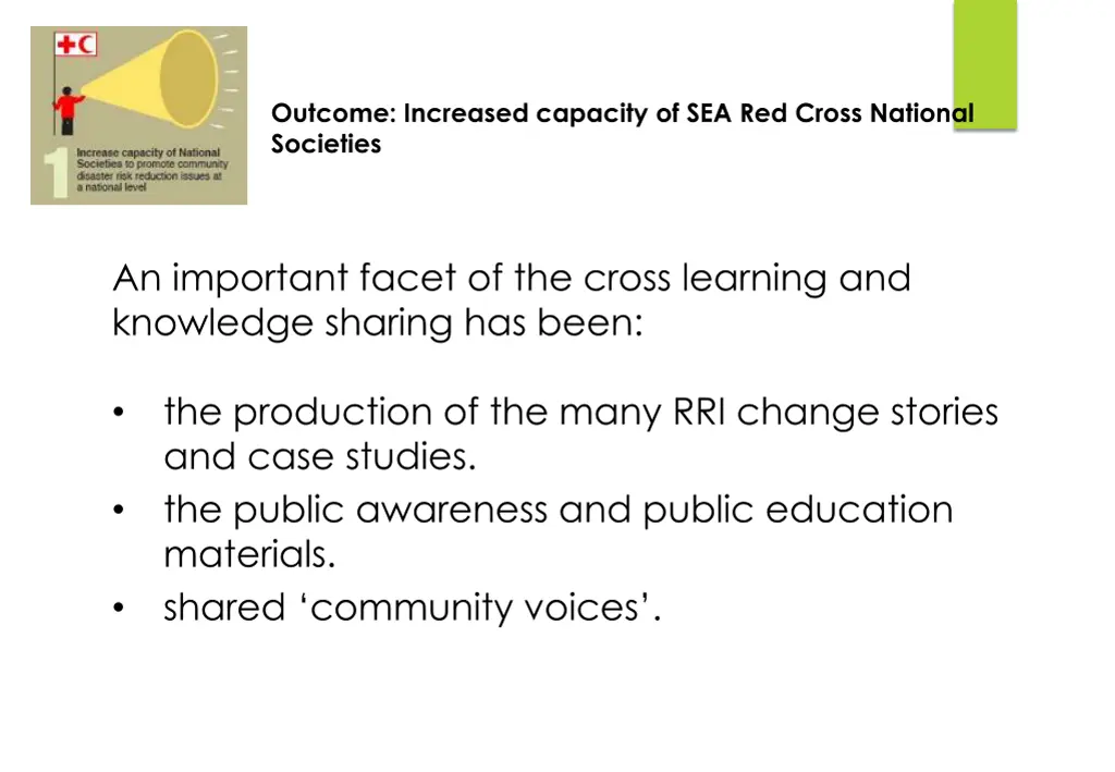 outcome increased capacity of sea red cross 1