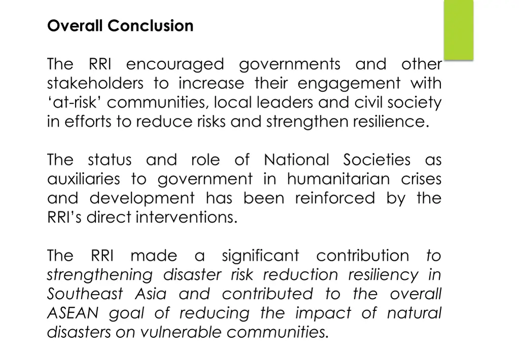 overall conclusion