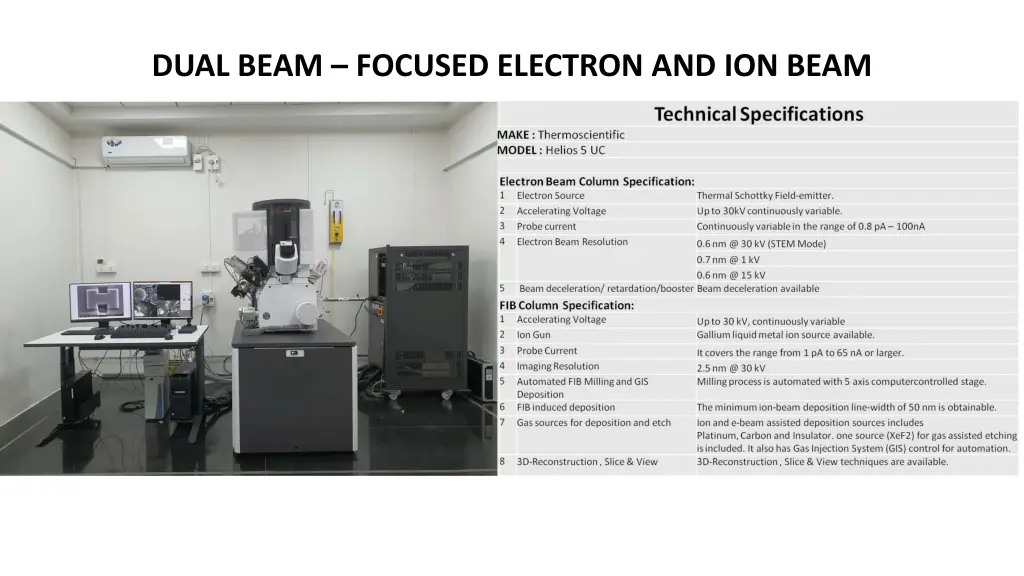 dual beam focused electron and ion beam