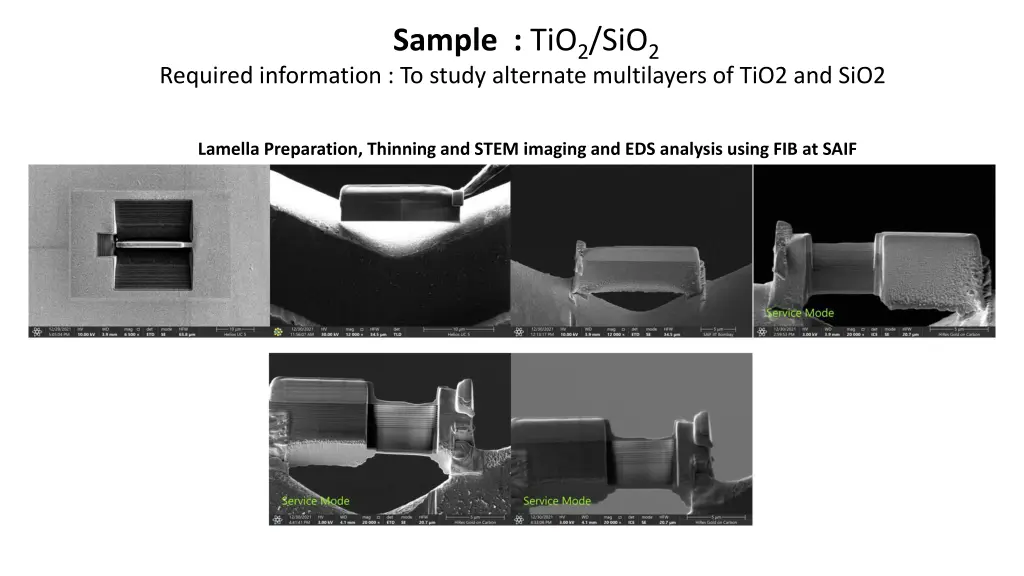 sample tio 2 sio 2
