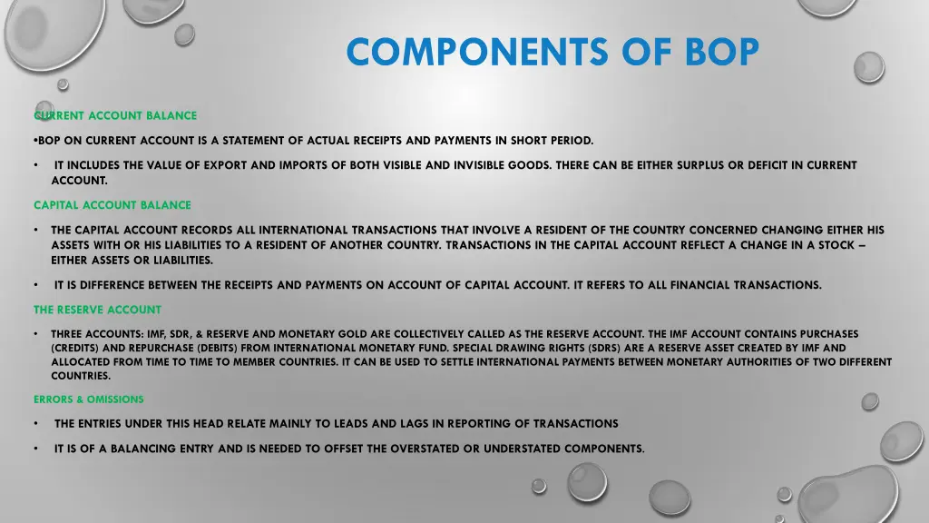 components of bop