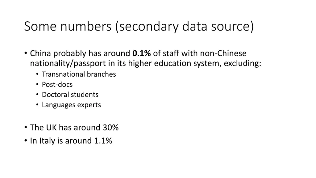 some numbers secondary data source