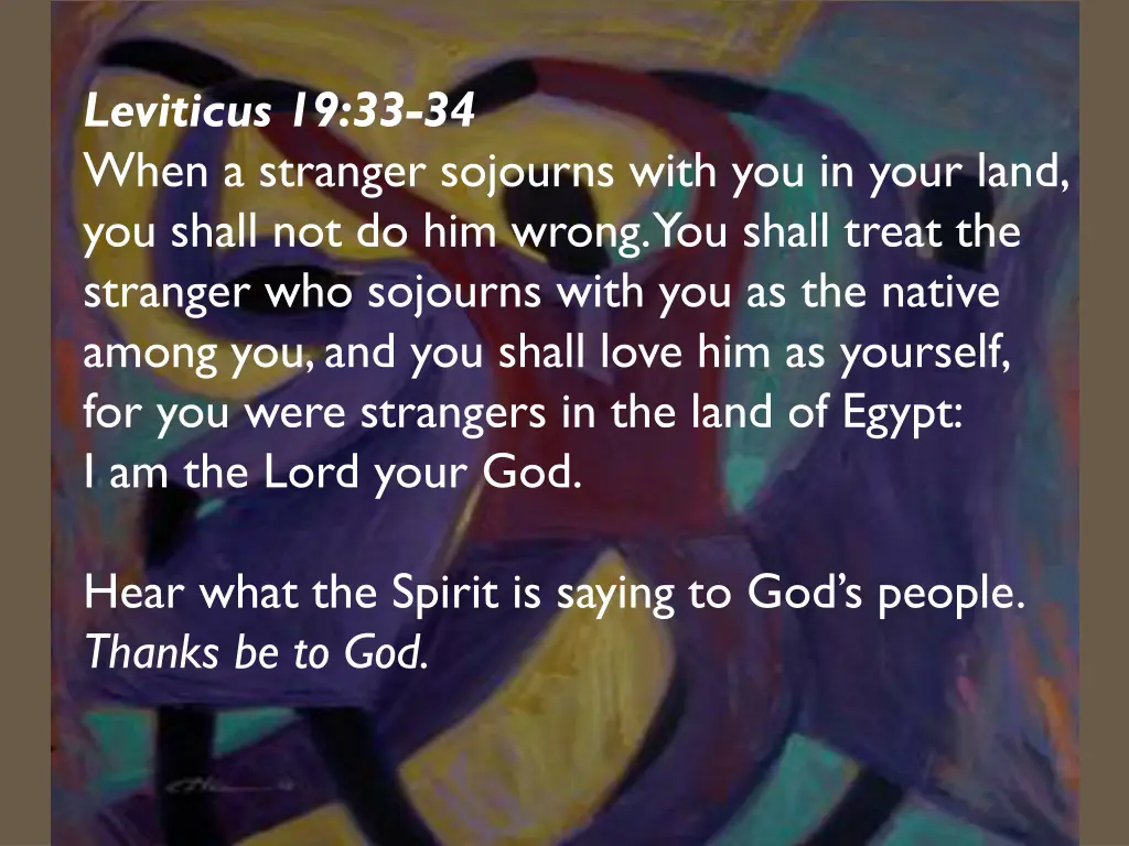 leviticus 19 33 34 when a stranger sojourns with