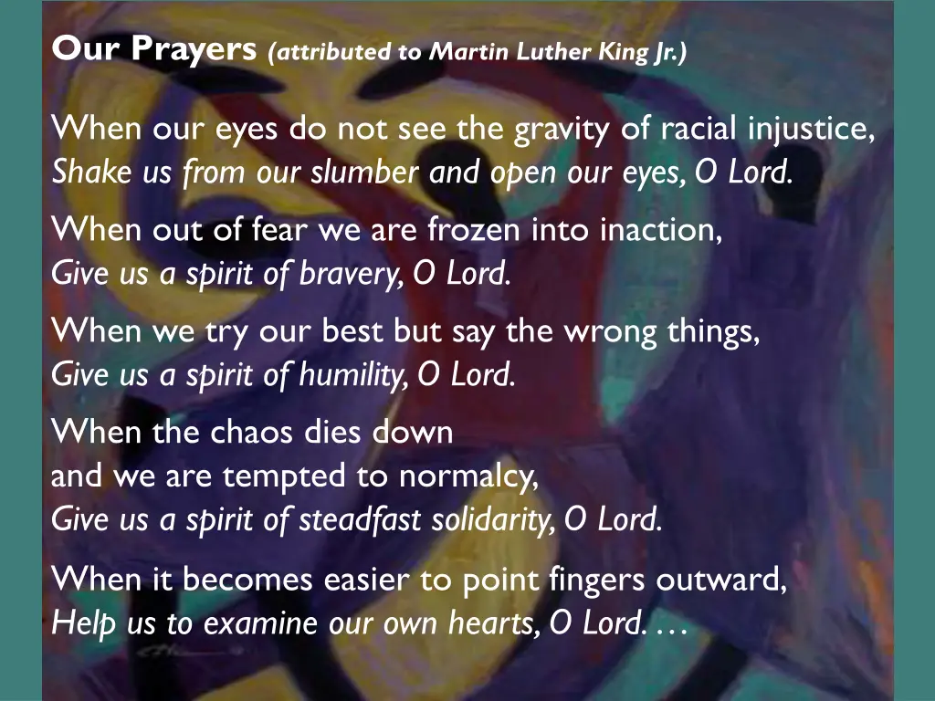 our prayers attributed to martin luther king jr