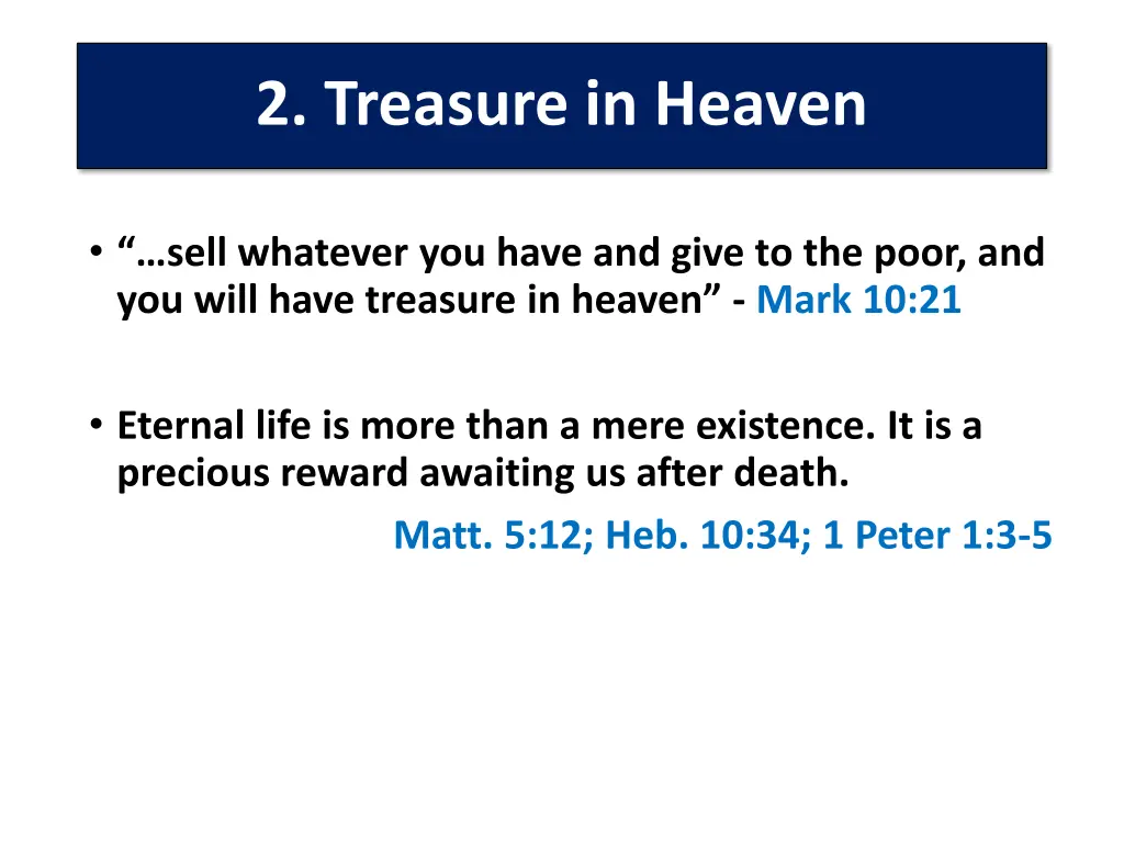 2 treasure in heaven