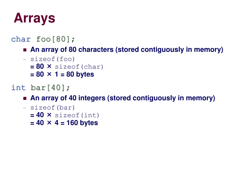 arrays