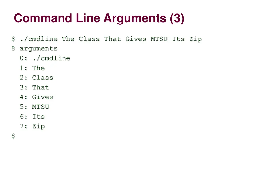 command line arguments 3