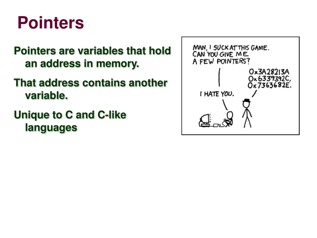 pointers