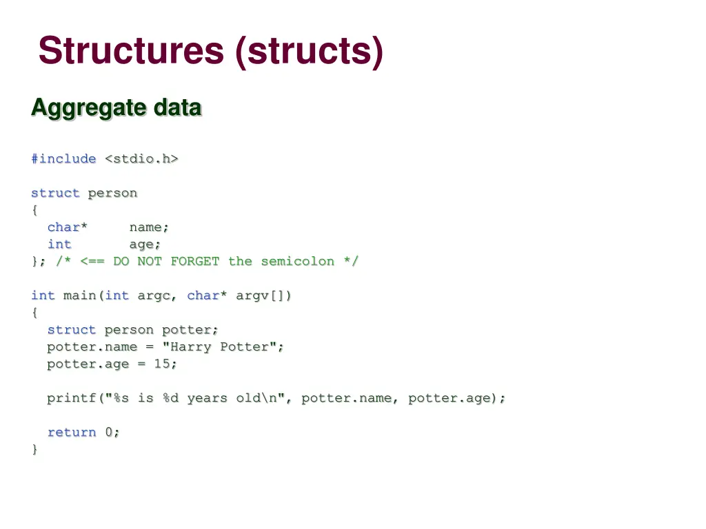 structures structs