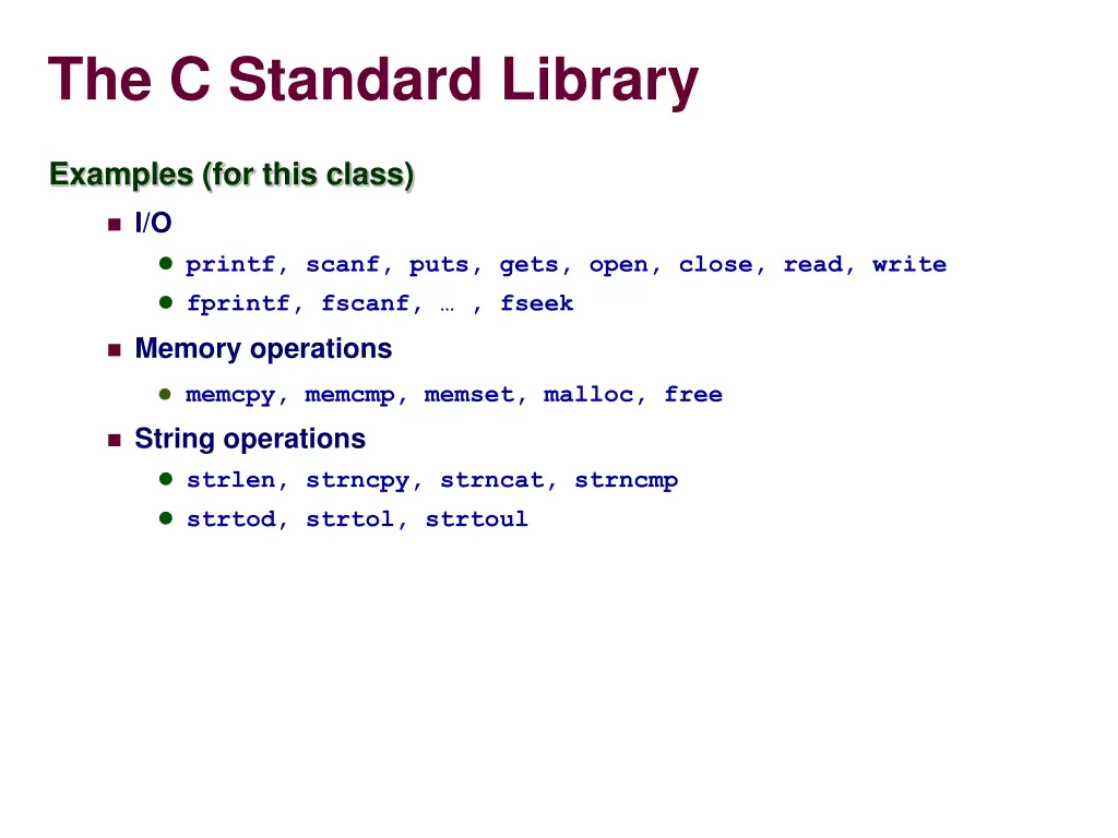 the c standard library 1