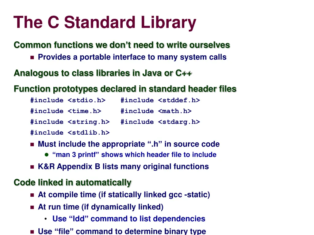 the c standard library