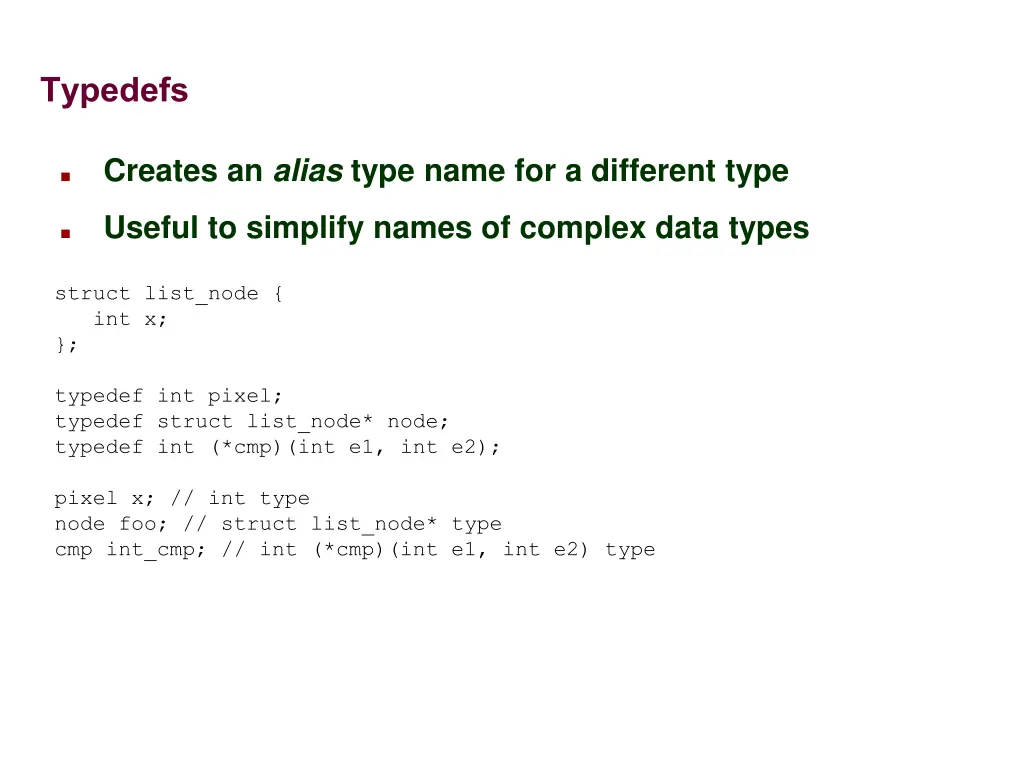 typedefs