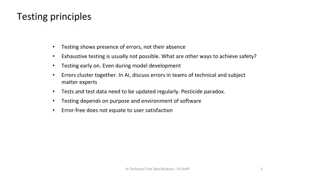 testing principles