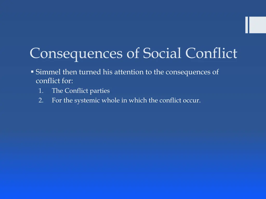 consequences of social conflict