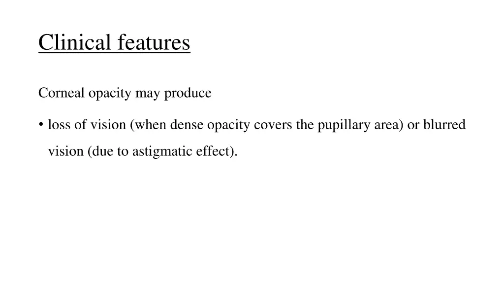 clinical features