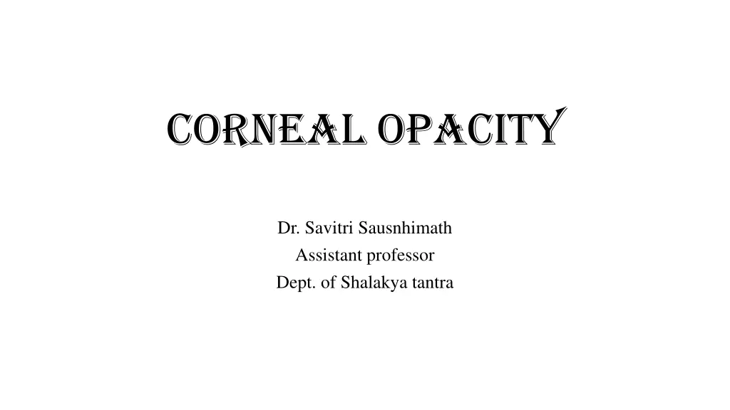 corneal opacity