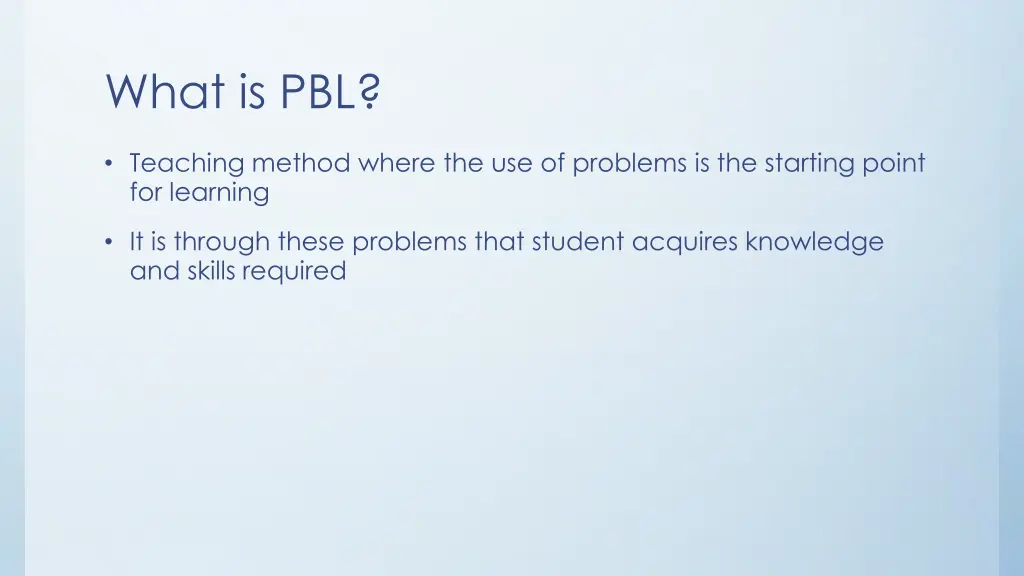 what is pbl