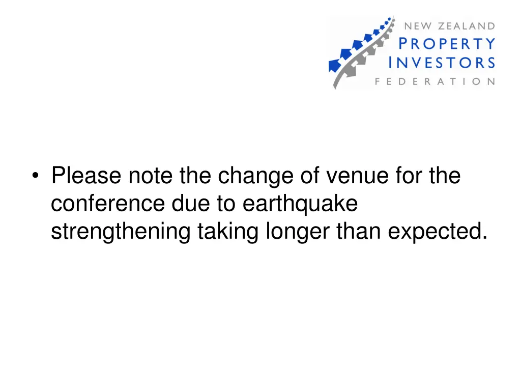please note the change of venue