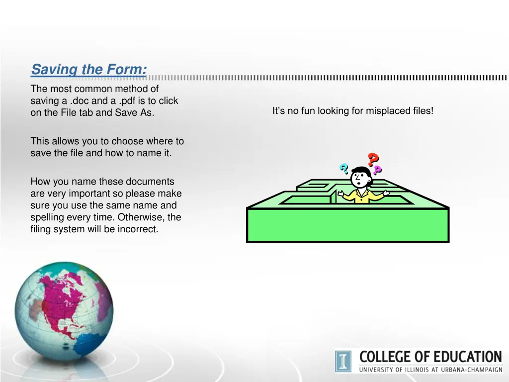 saving the form