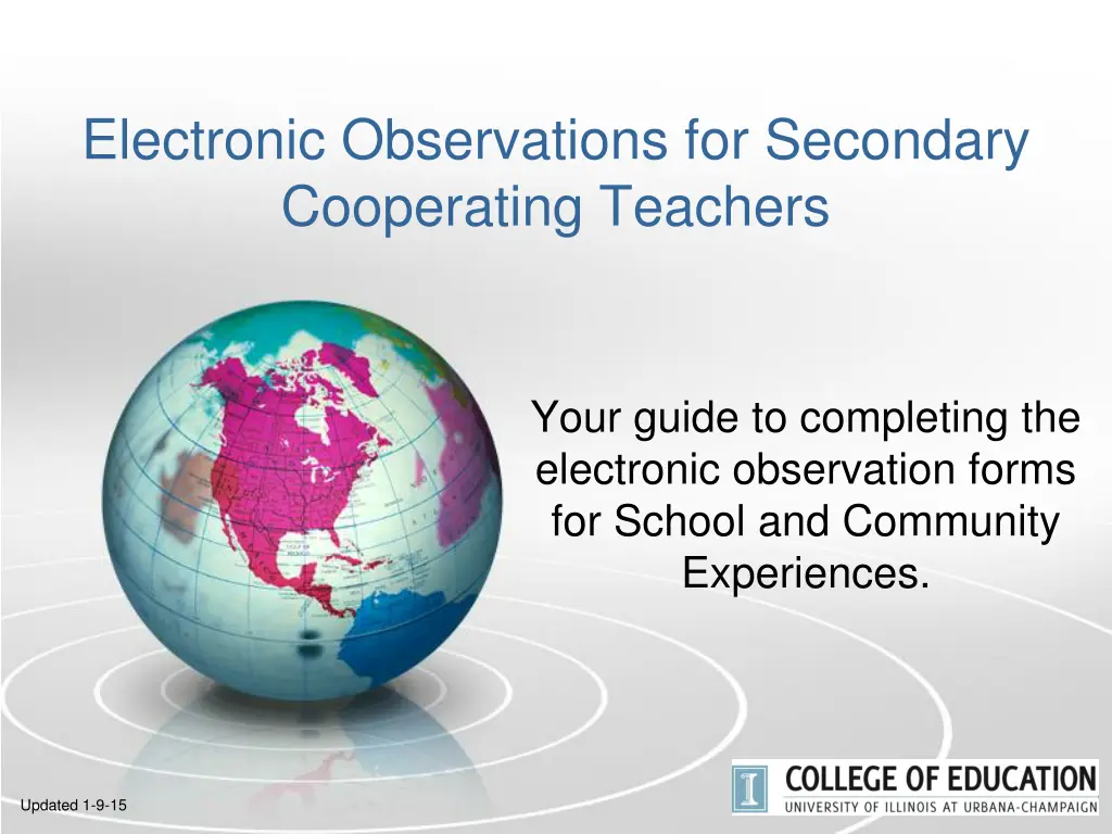 electronic observations for secondary cooperating