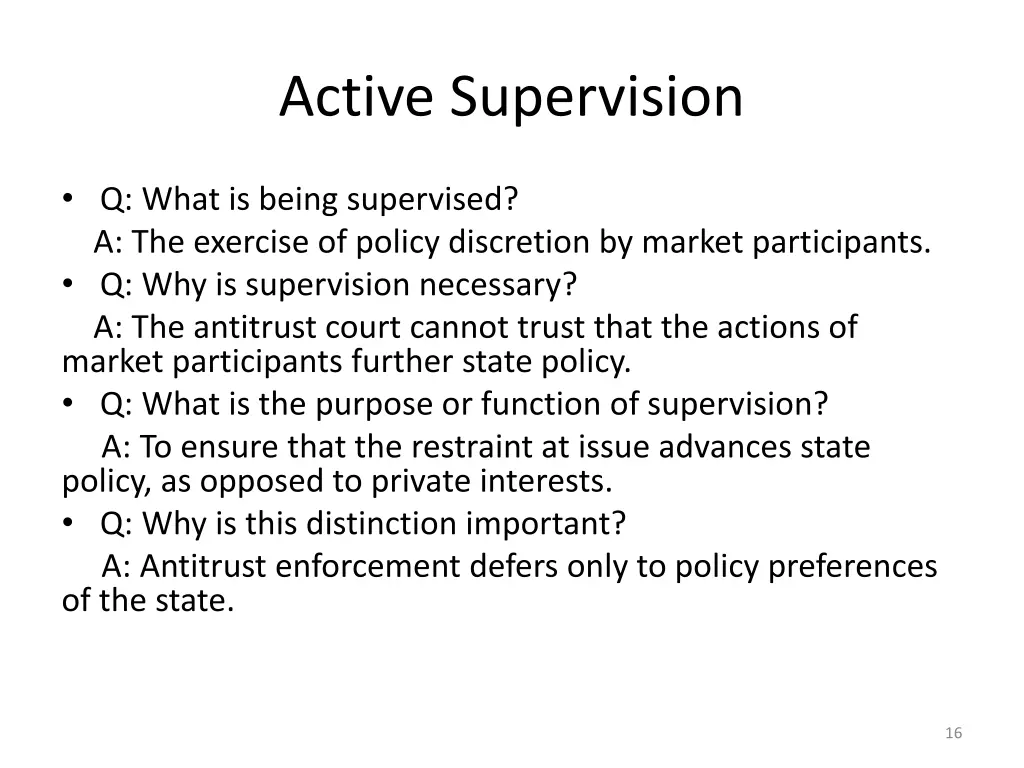 active supervision