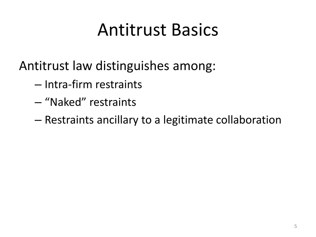 antitrust basics 1
