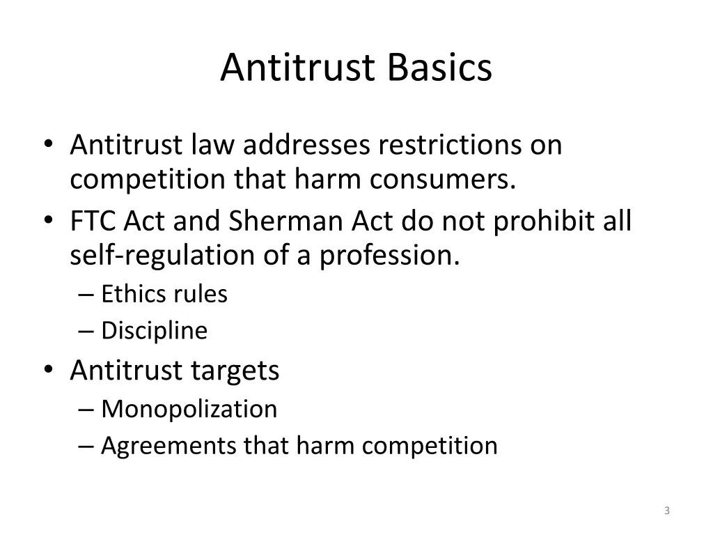 antitrust basics