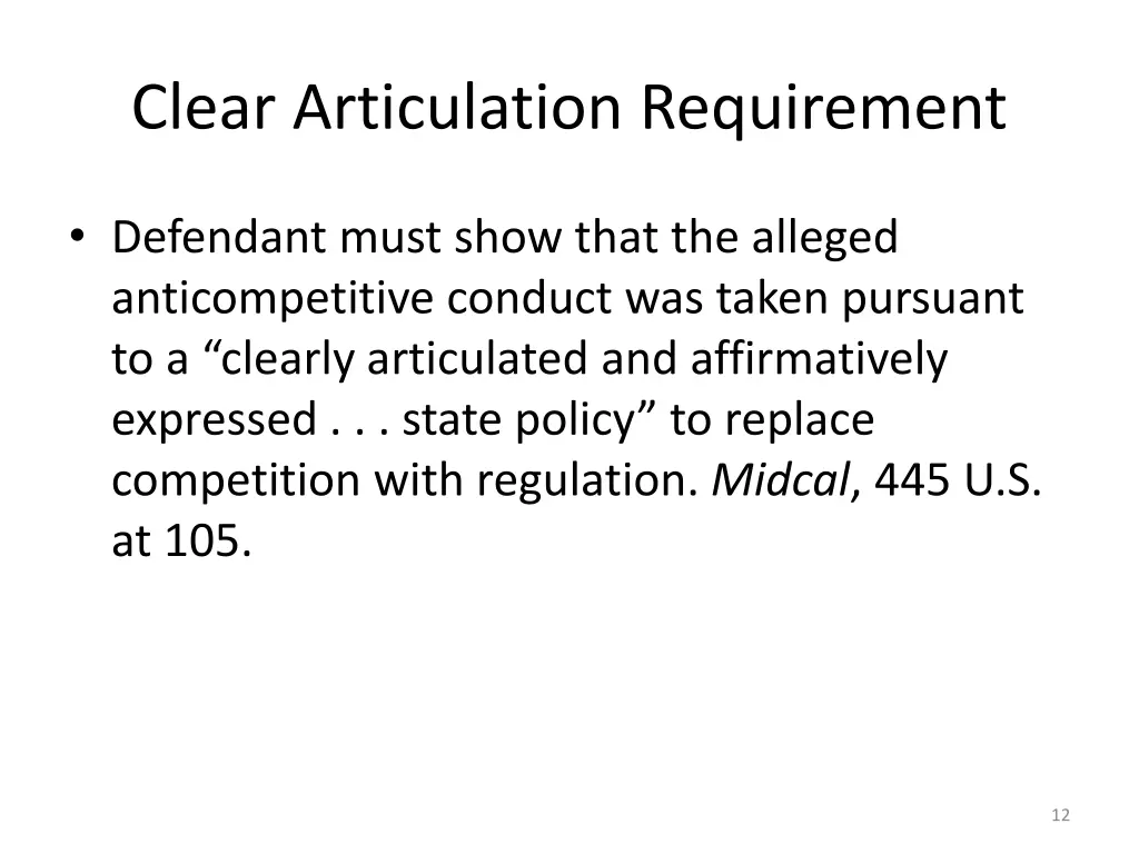 clear articulation requirement