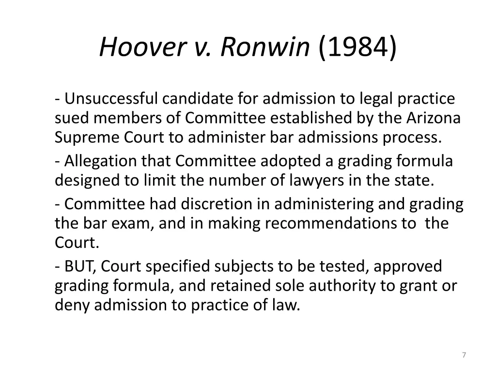 hoover v ronwin 1984