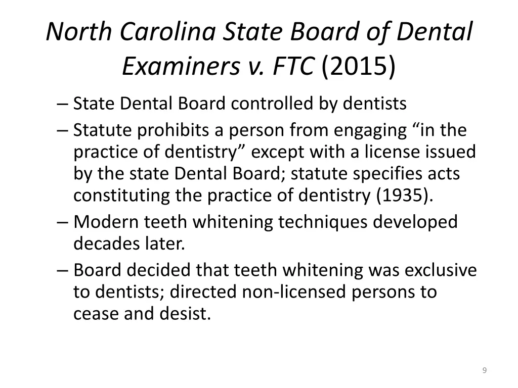 north carolina state board of dental examiners