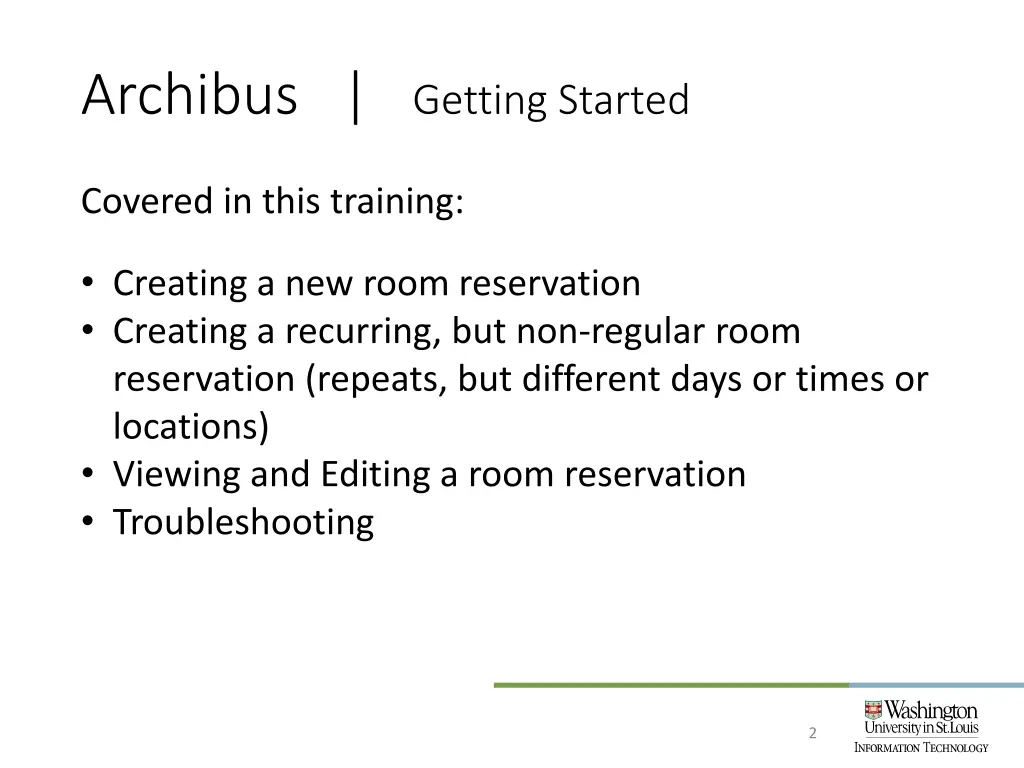 archibus getting started
