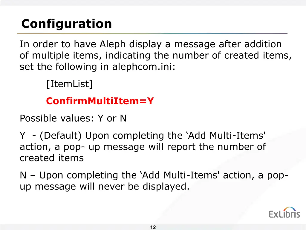 configuration
