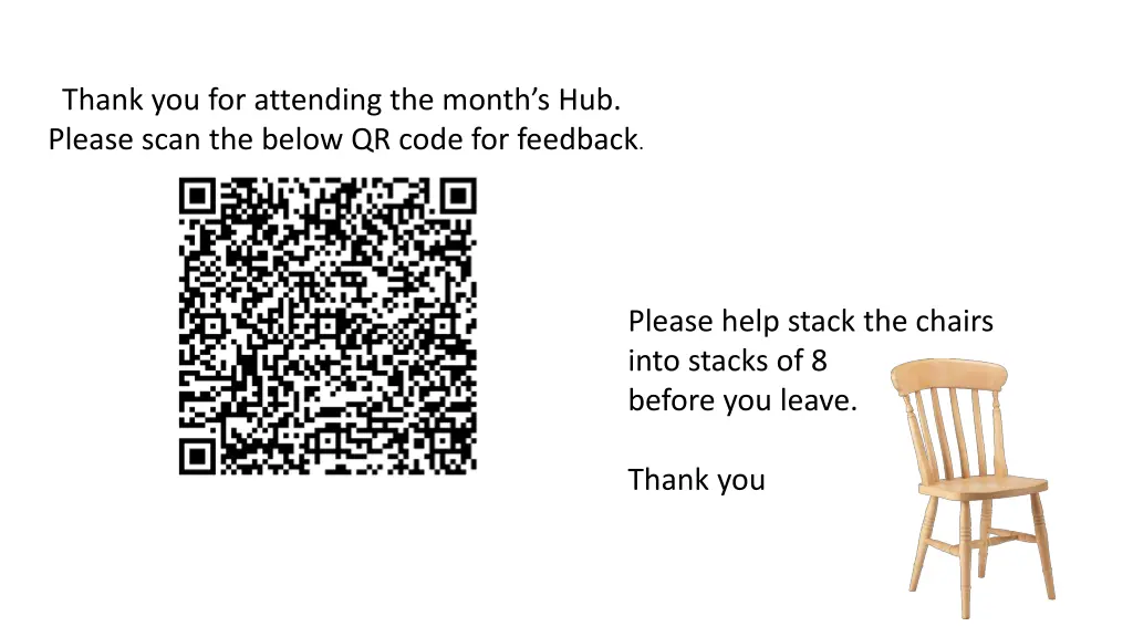 thank you for attending the month s hub please