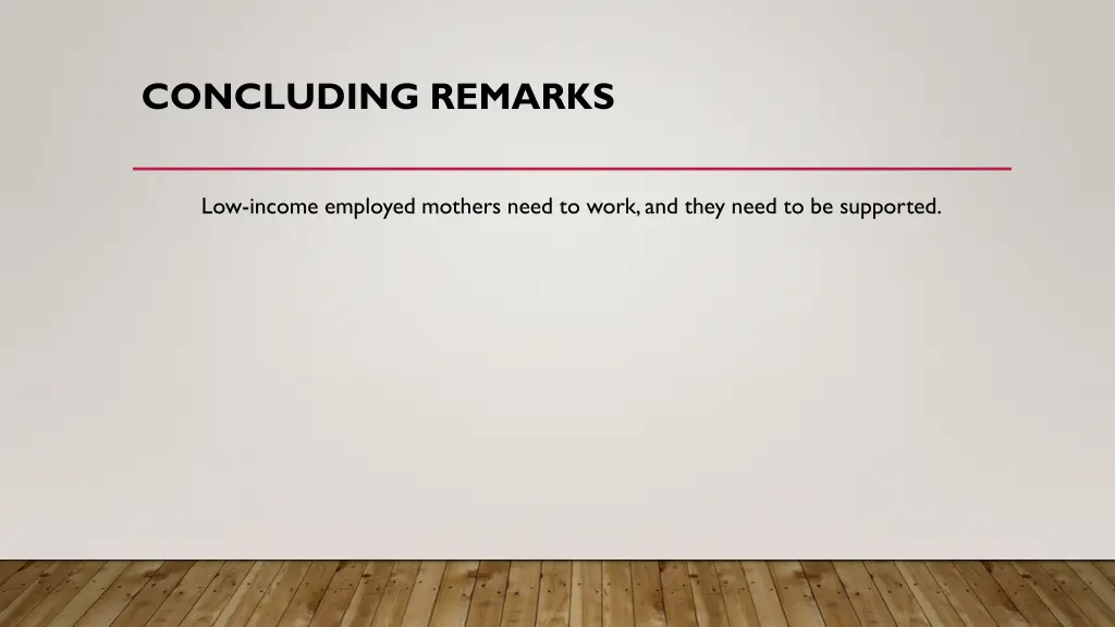 concluding remarks