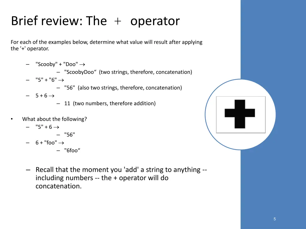 brief review the operator