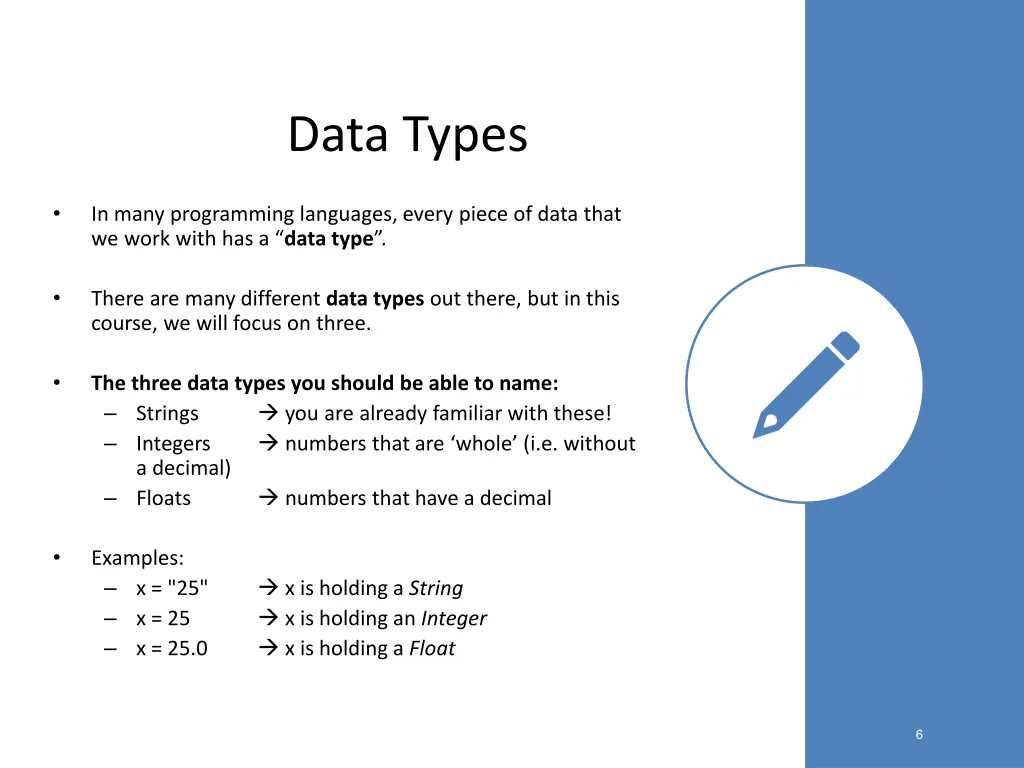 data types