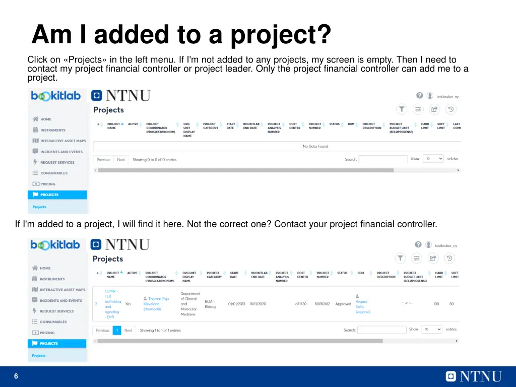 am i added to a project